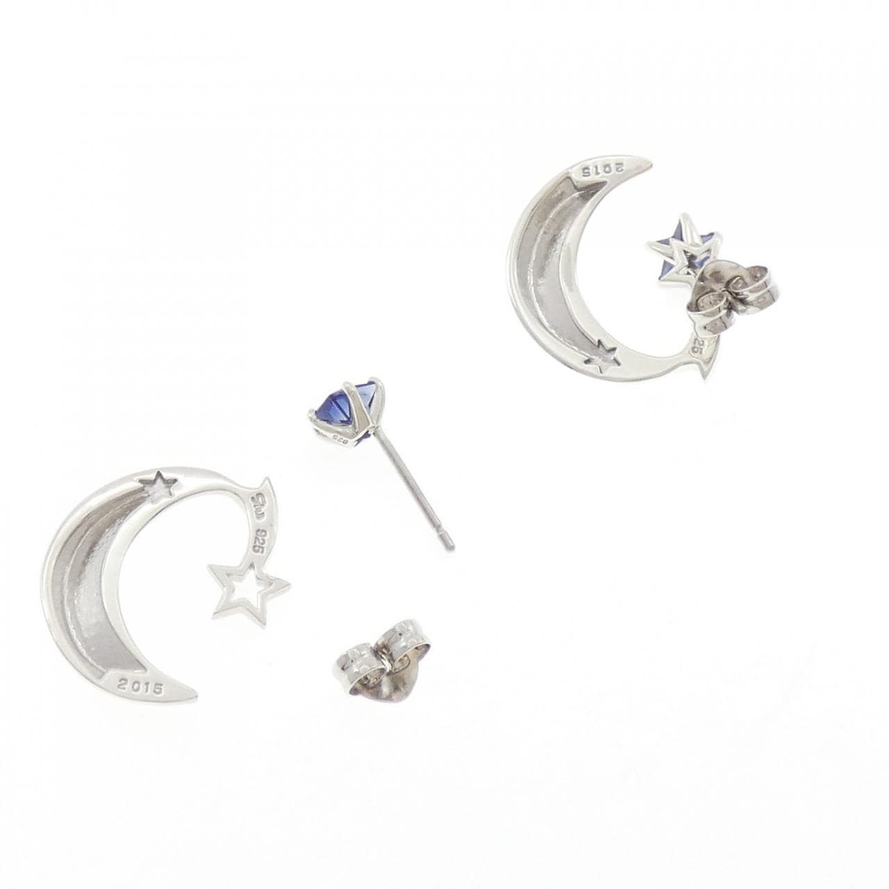 スタージュエリー 合成サファイヤ ピアス