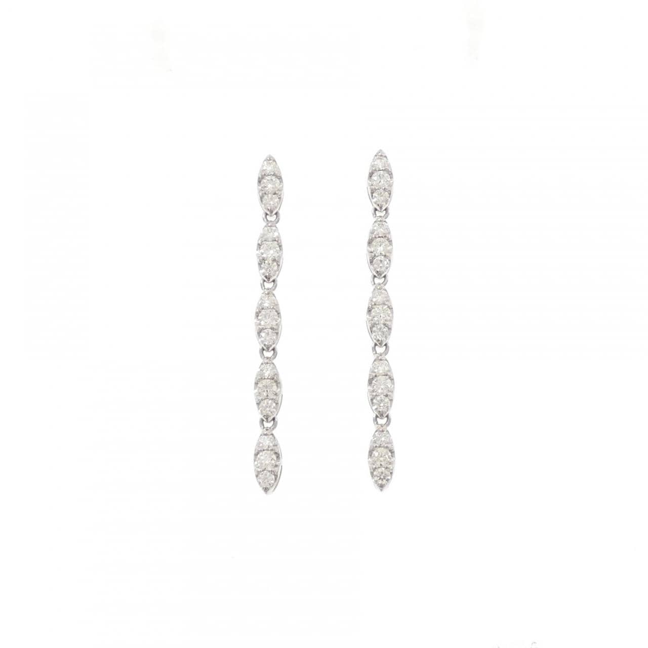 K18WG ダイヤモンド ピアス 1.20CT