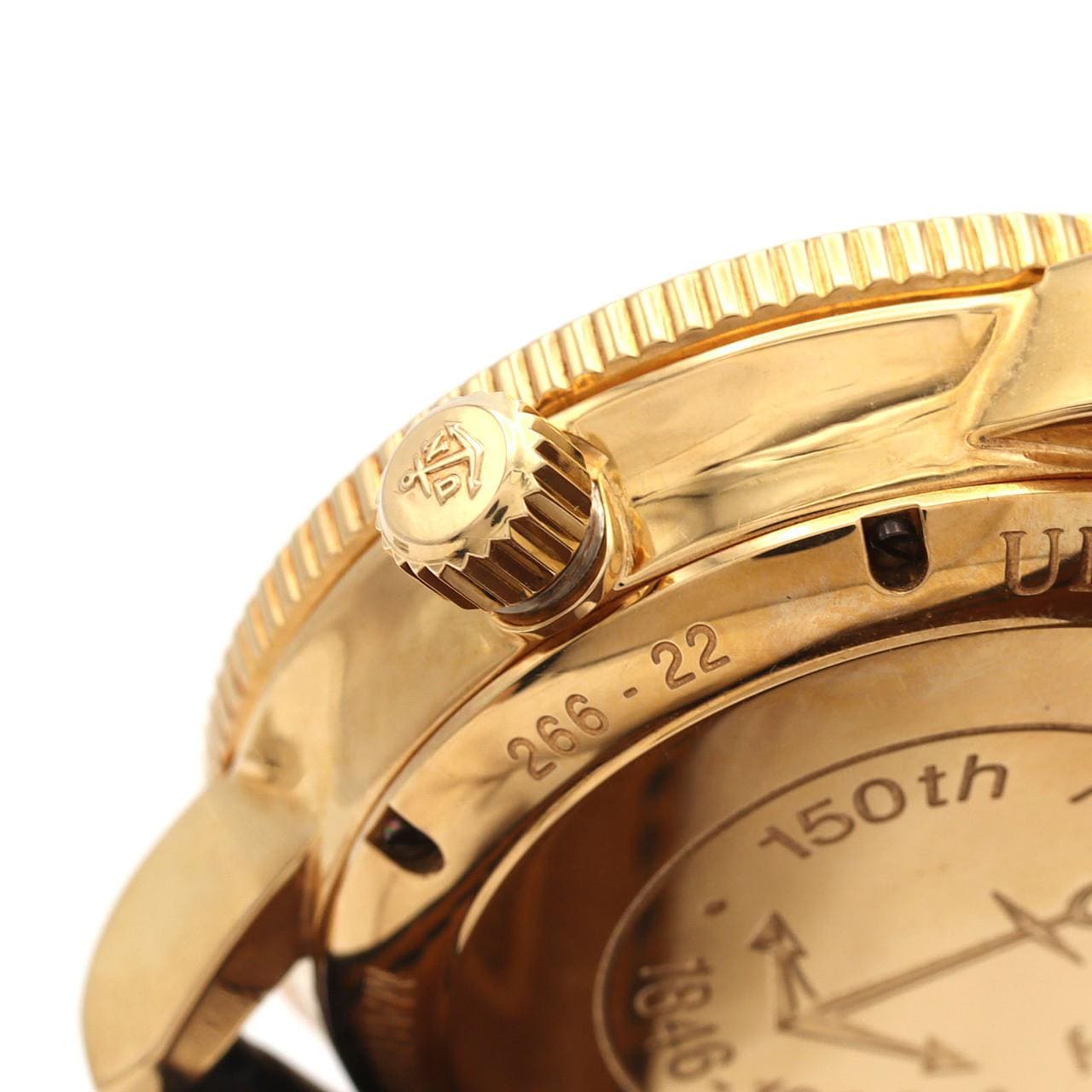 【ノーメンテナンス還元価格】ユリス･ナルダン マリーンクロノメーターYG 創業150周年記念 限定250本 266-22 YG 自動巻
