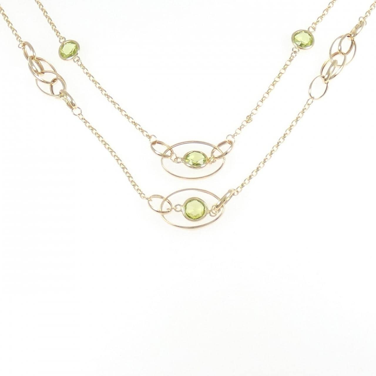 K18YG ペリドット ネックレス 3.00CT