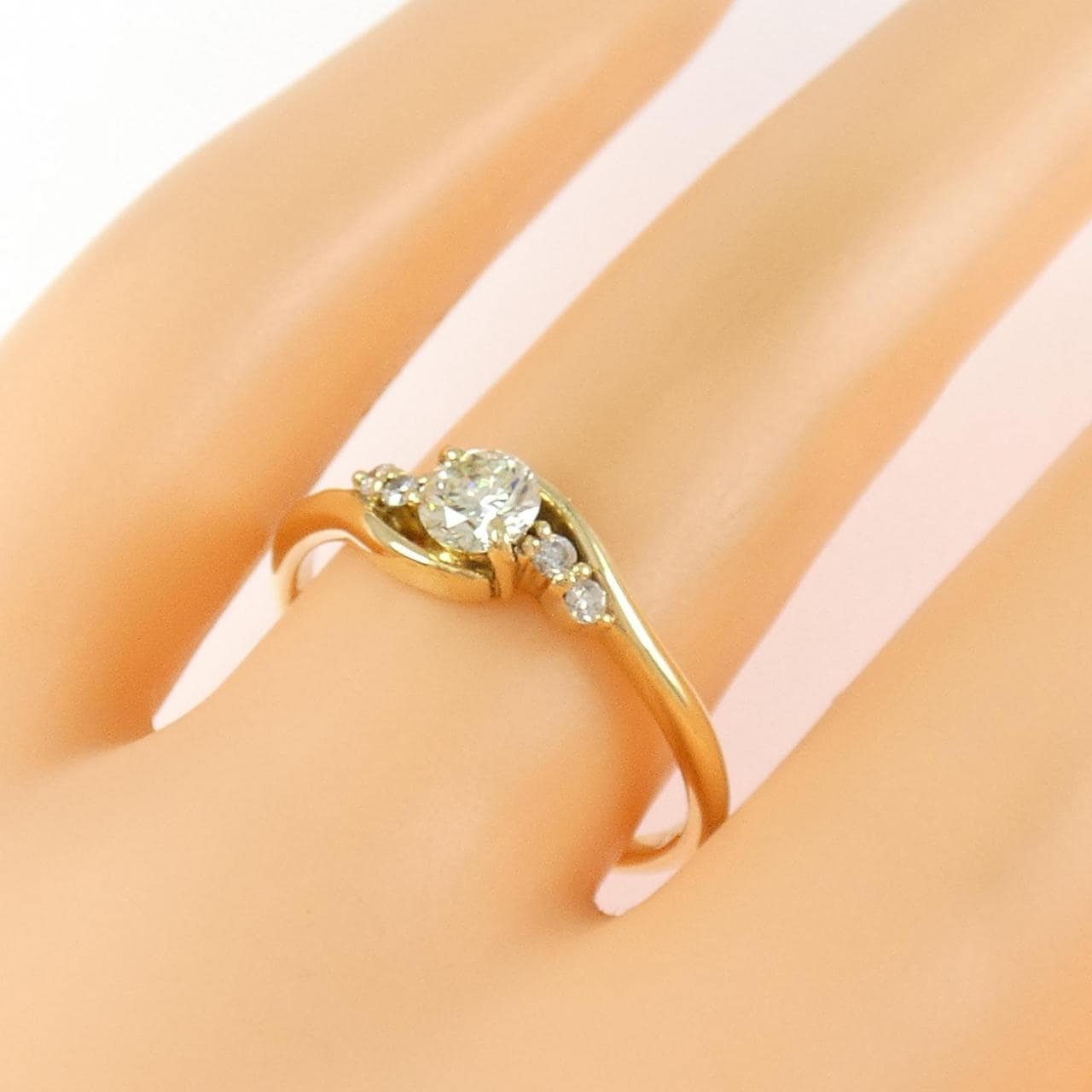 K18YG ダイヤモンド リング 0.311CT