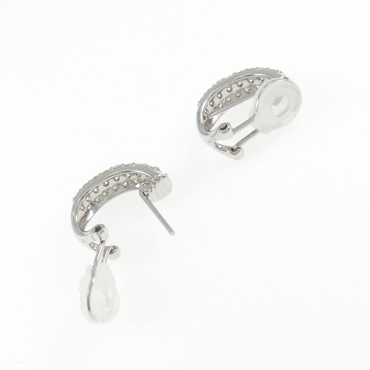 K18WG パヴェ ダイヤモンド ピアス/イヤリング 1.00CT