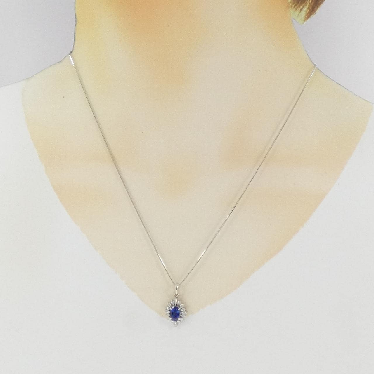 PT900/PT850 サファイヤ ネックレス 1.35CT