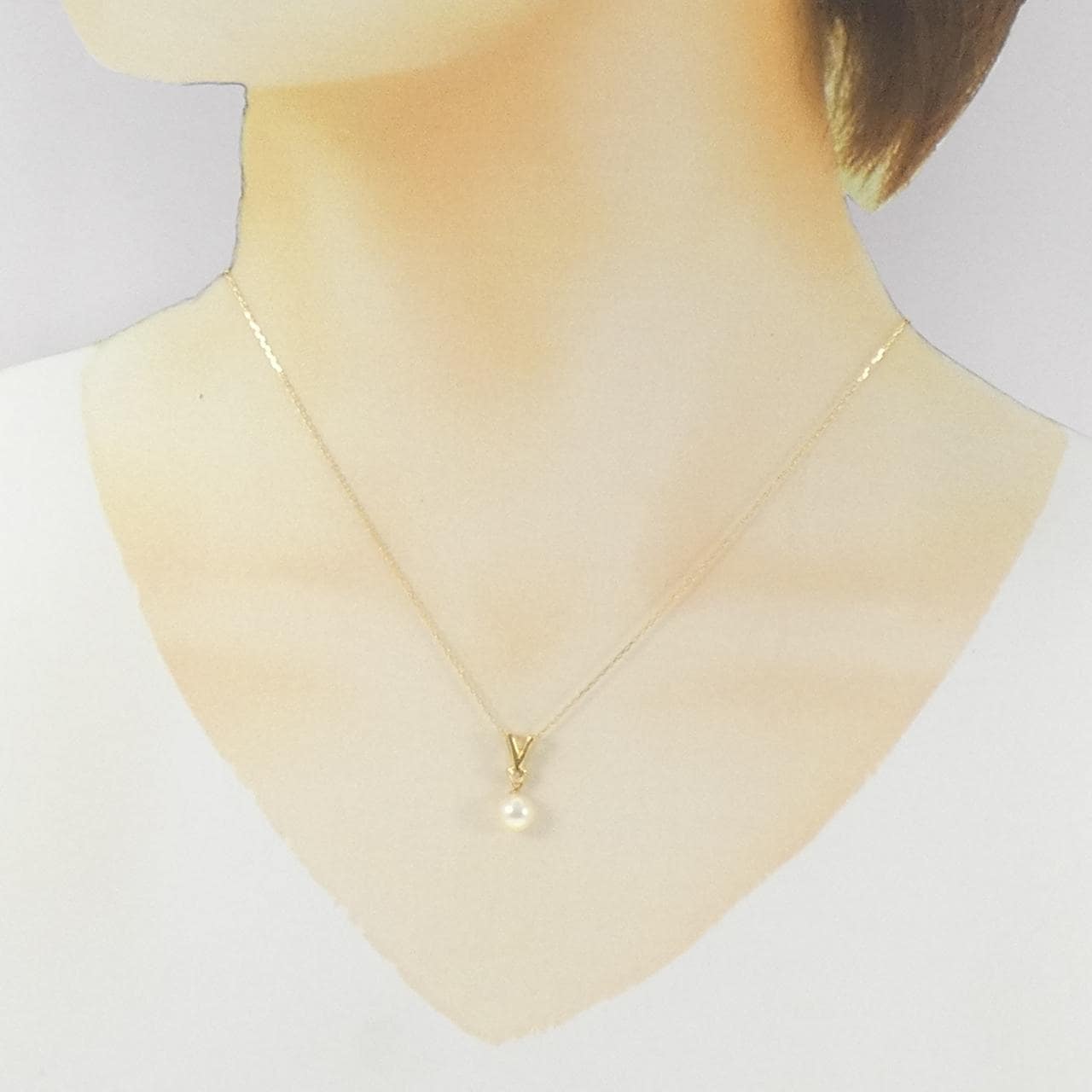 K18YG アコヤパール ネックレス 6.4mm