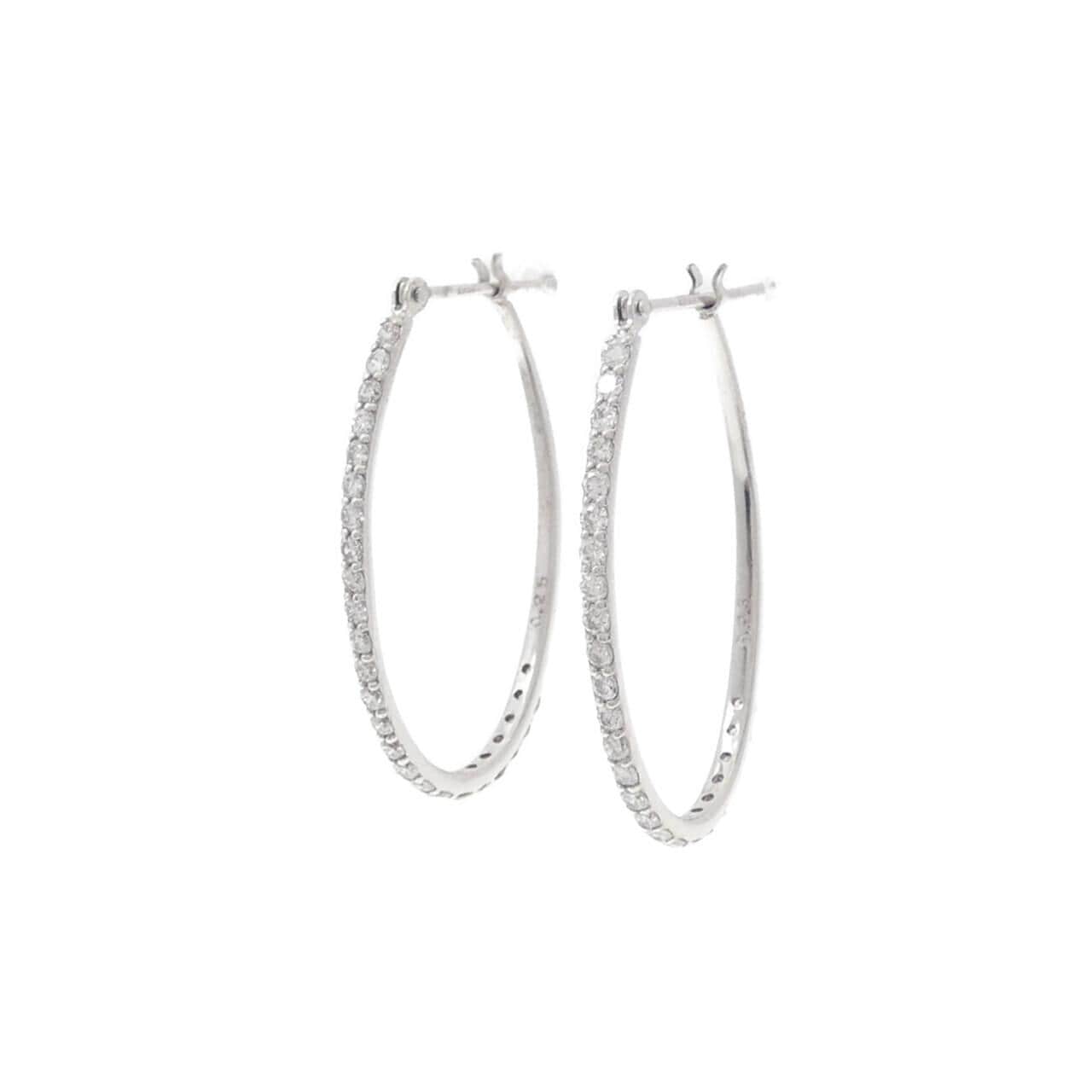 K18WG ダイヤモンド ピアス 0.50CT