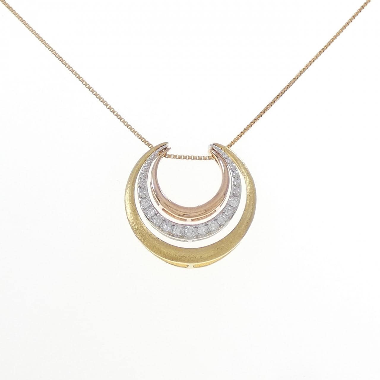 ジーエスティービー ダイヤモンド ネックレス 0.12CT