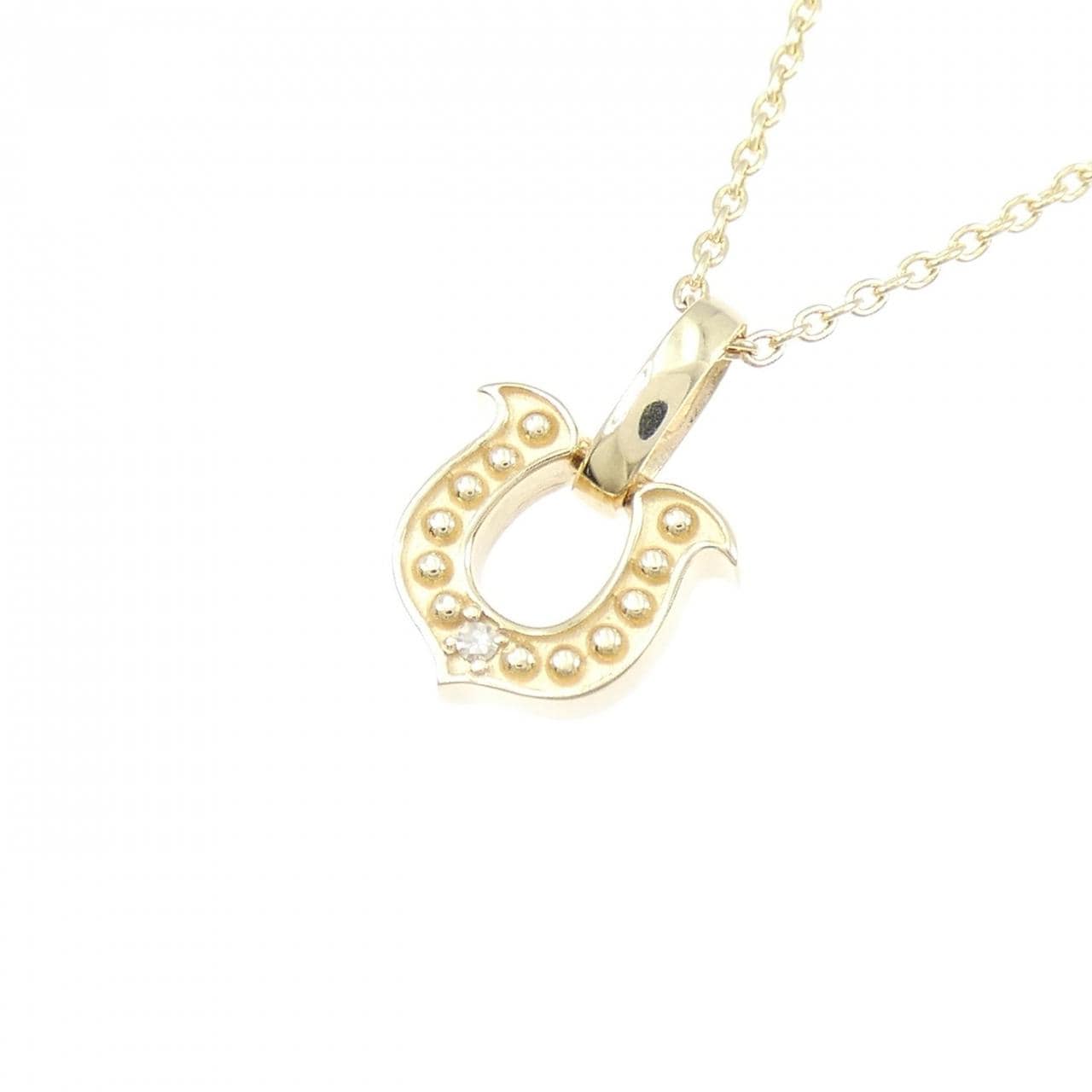 K10YG ダイヤモンド ネックレス 0.01CT