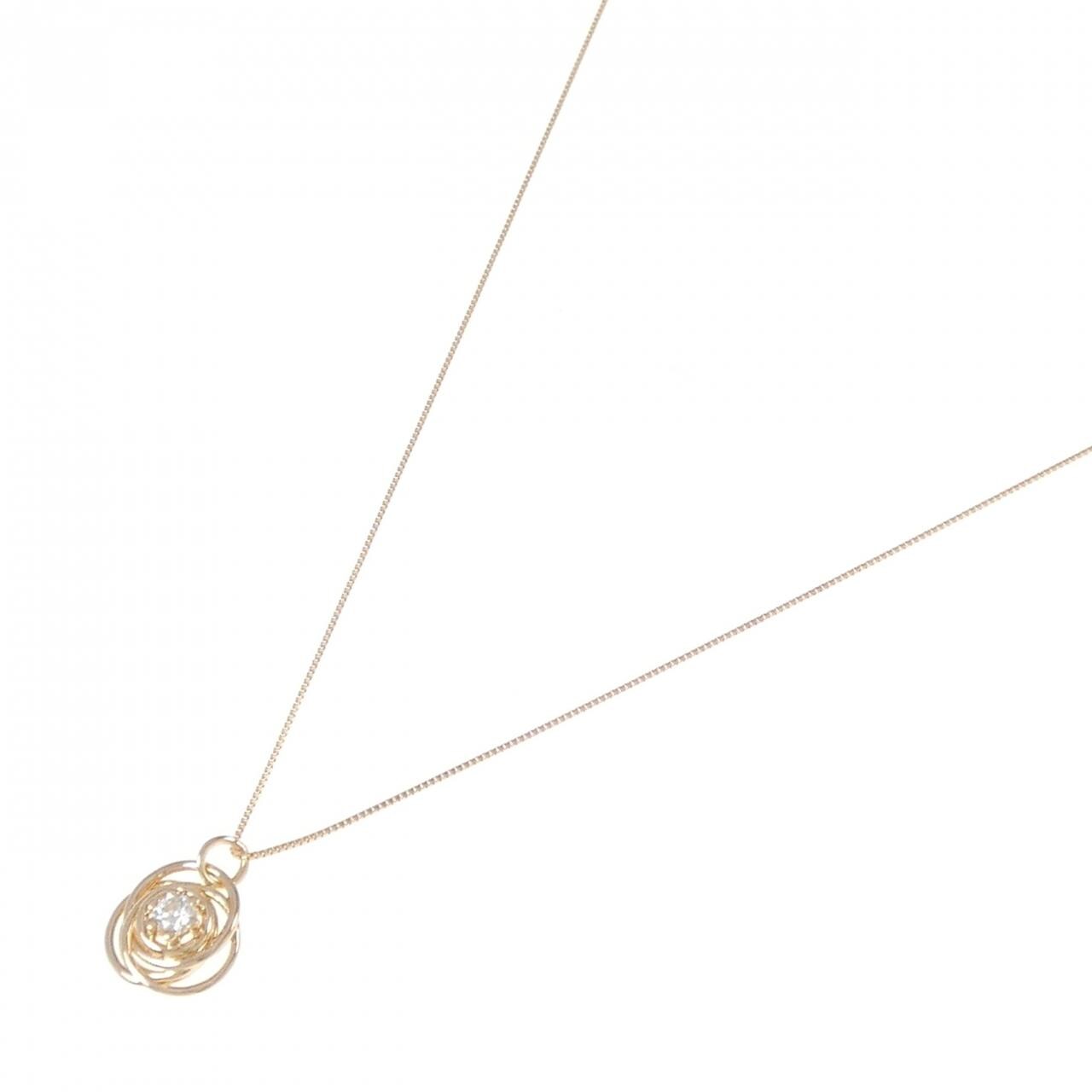 K18PG ダイヤモンド ネックレス 0.16CT