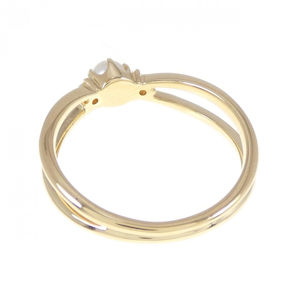 K18YG Akoya pearl ring 3.7mm