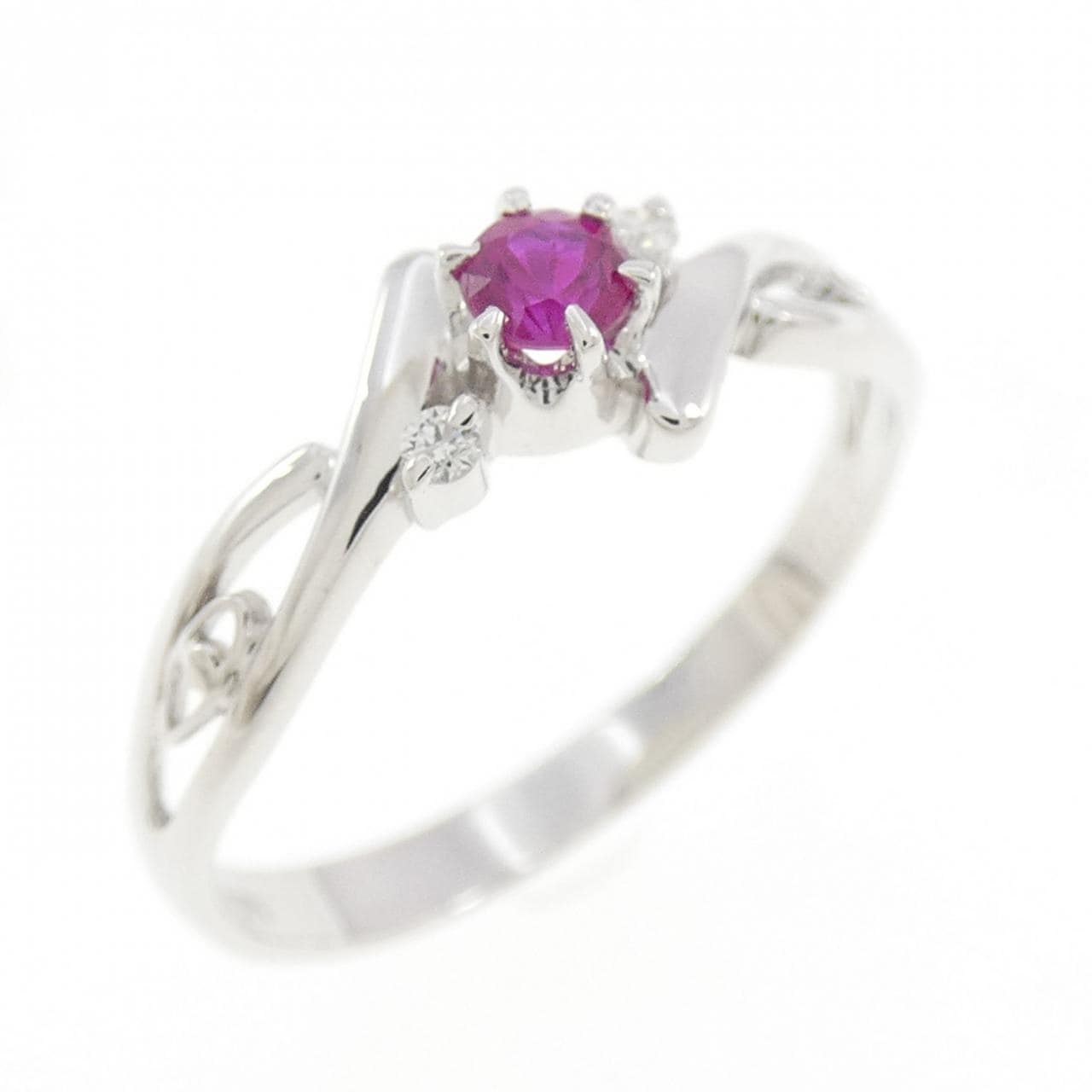 K18WG ルビー リング