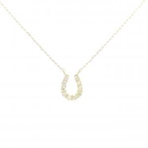 【新品】K18YG ホースシュー ダイヤモンド ネックレス 0.10CT