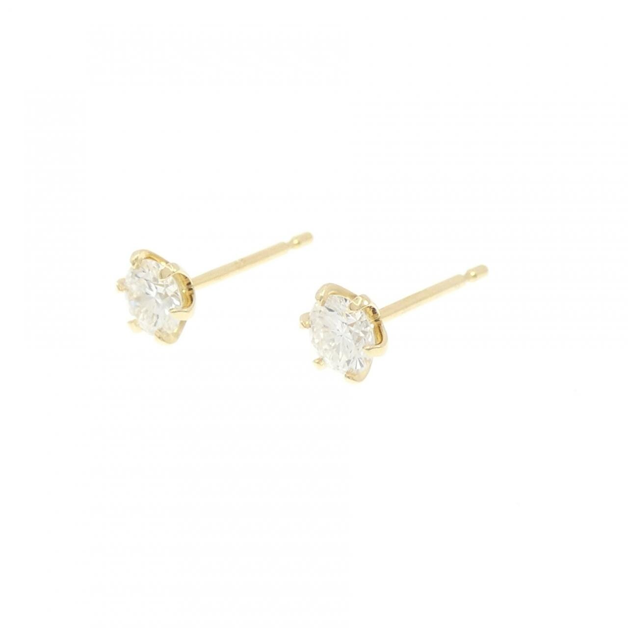 【リメイク】K18YG/ST ダイヤモンド ピアス 0.223CT 0.252CT H VS1 VG-G