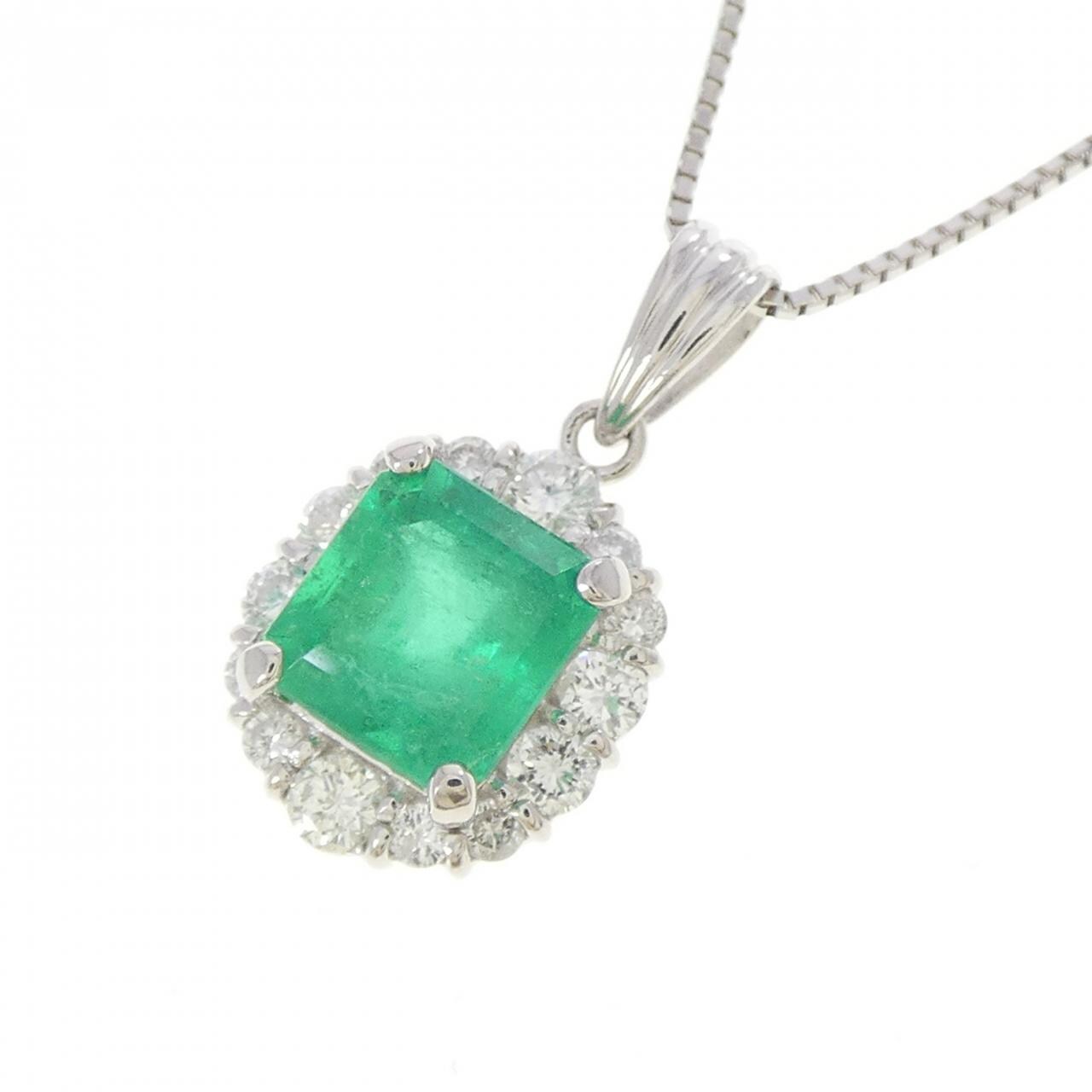 PT900/PT850 エメラルド ネックレス 1.55CT