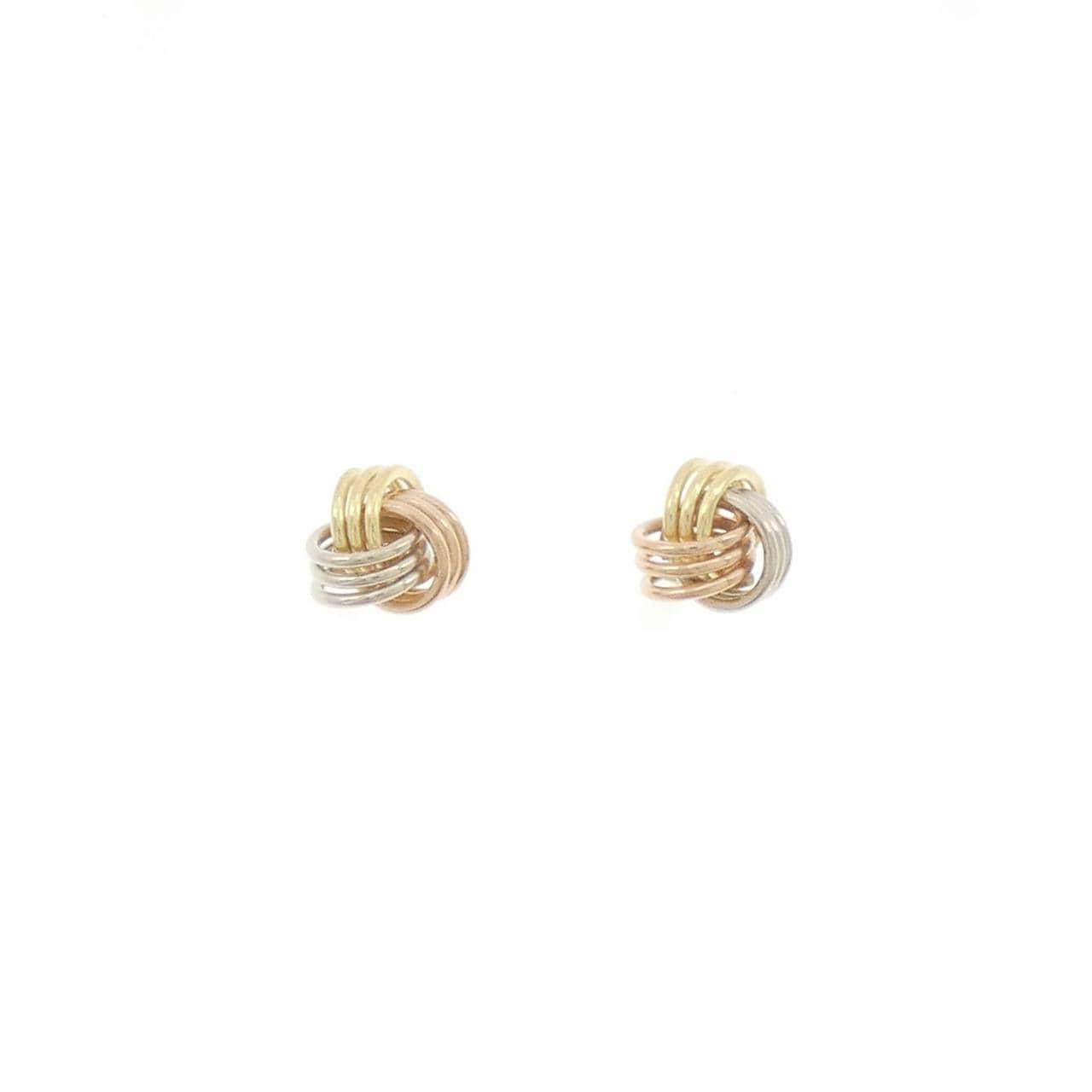 K18スリーカラー ピアス