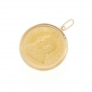 K18YG(枠) コイン ペンダント