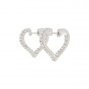 750WG ハート ダイヤモンド ピアス 0.50CT