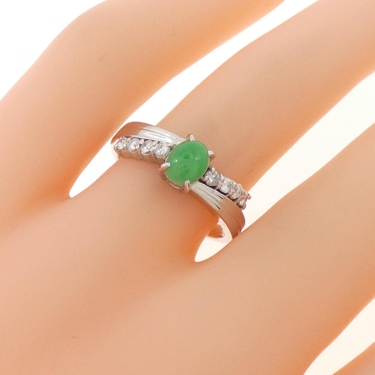 PT900 ヒスイ リング 0.59CT
