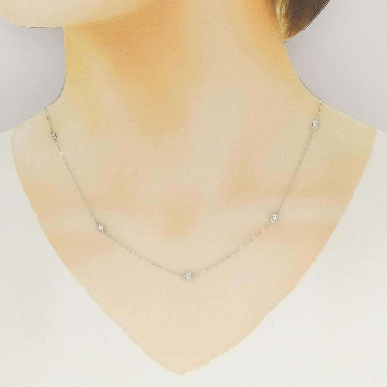 PT950/PT850 ダイヤモンド ネックレス 0.20CT