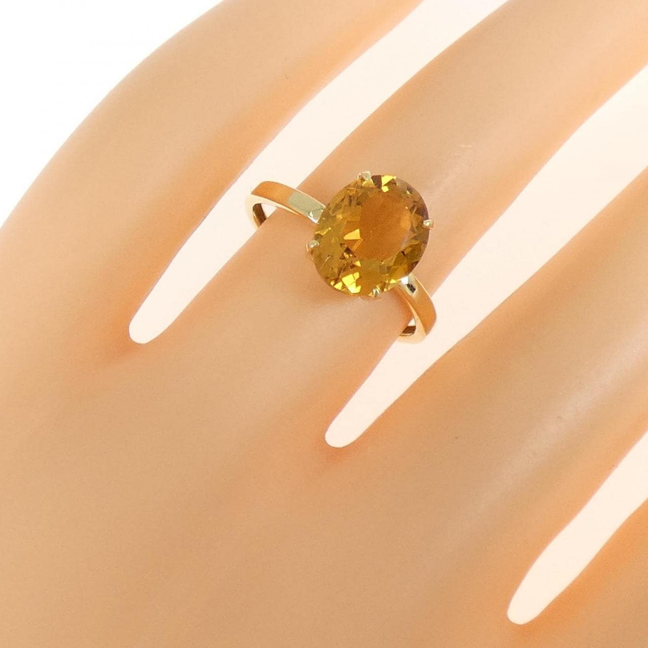 K18YG シトリン リング 2.00CT