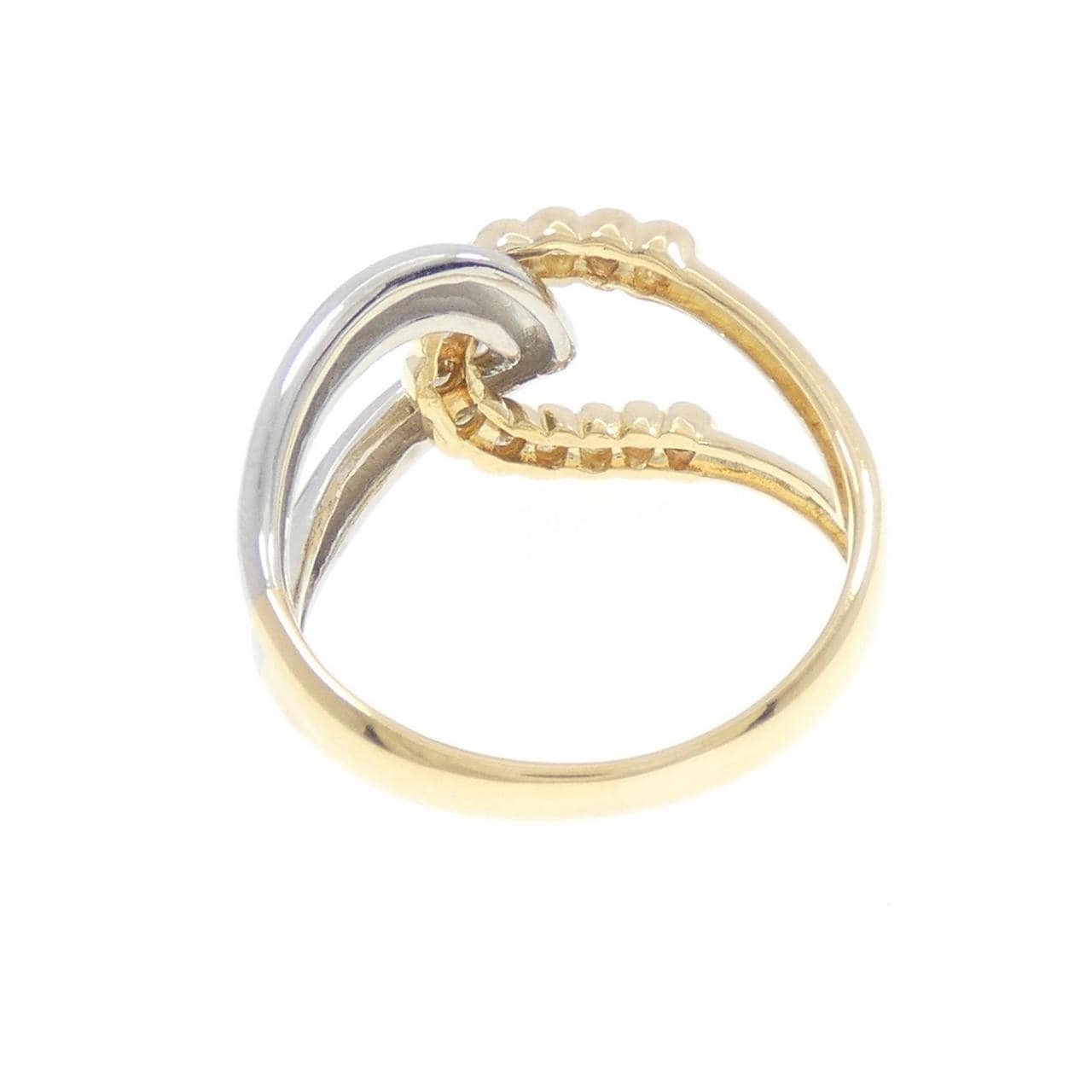 K18YG/PT ダイヤモンド リング 0.23CT