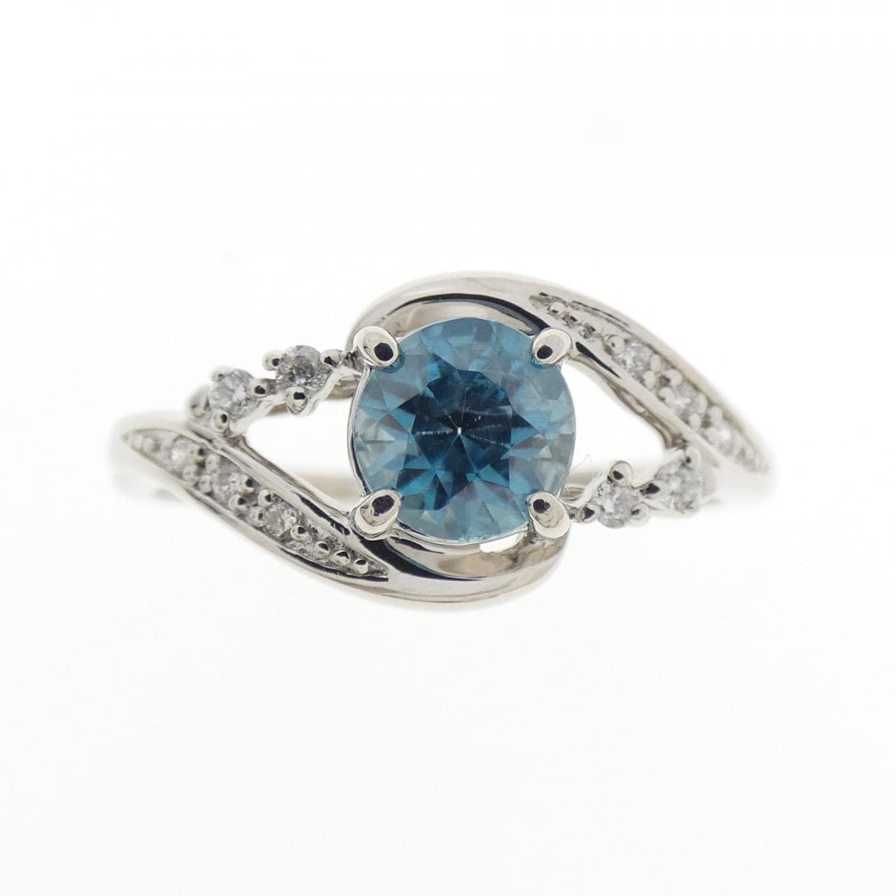 PT950 ジルコン リング 0.63CT
