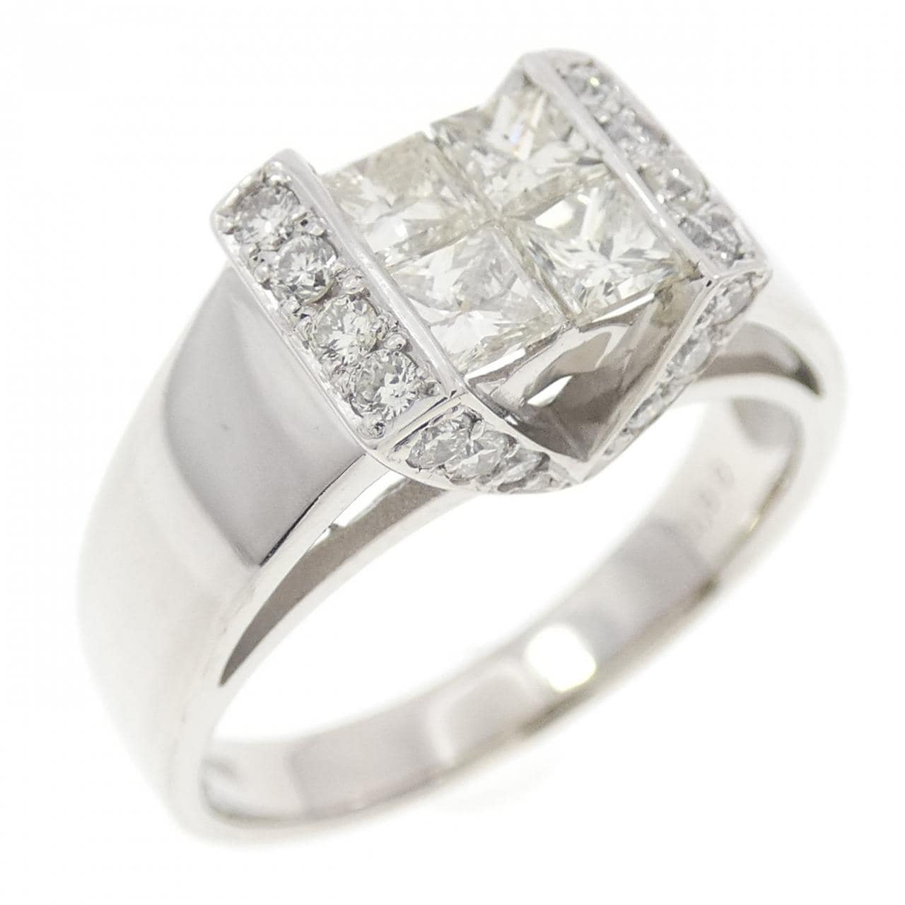 K18WG ダイヤモンド リング 0.80CT
