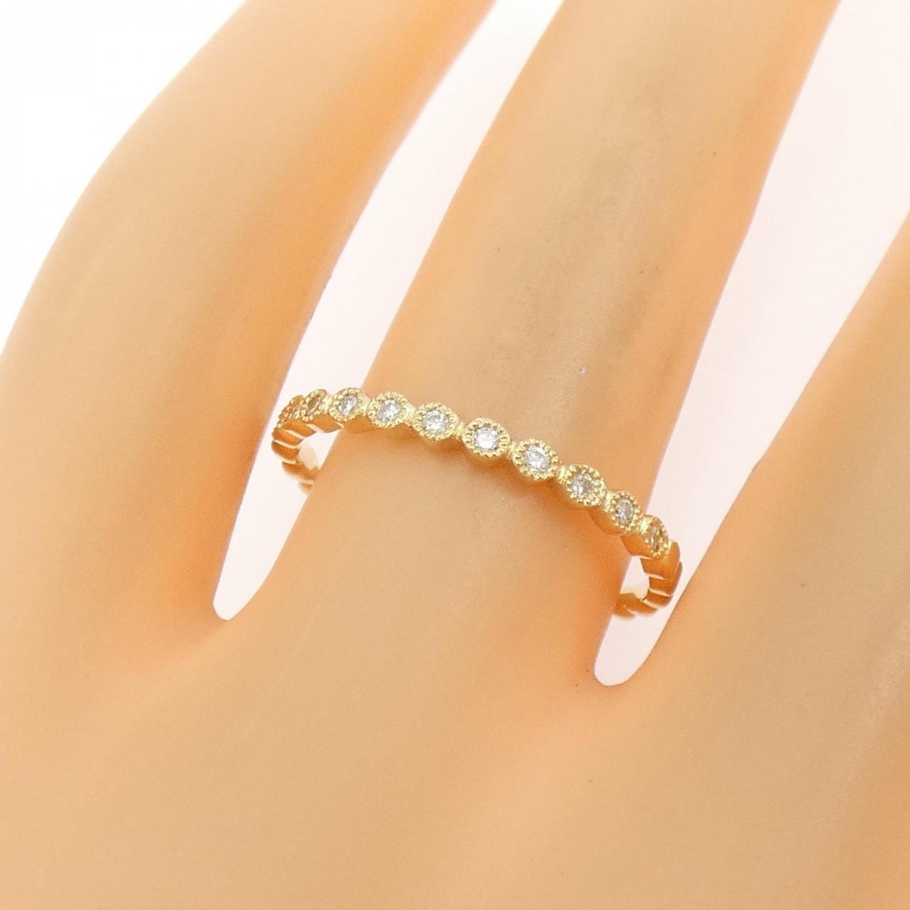 【リメイク】K18YG ダイヤモンド リング 0.10CT