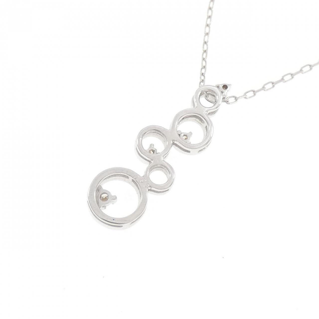 K18WG ダイヤモンド ネックレス 0.05CT