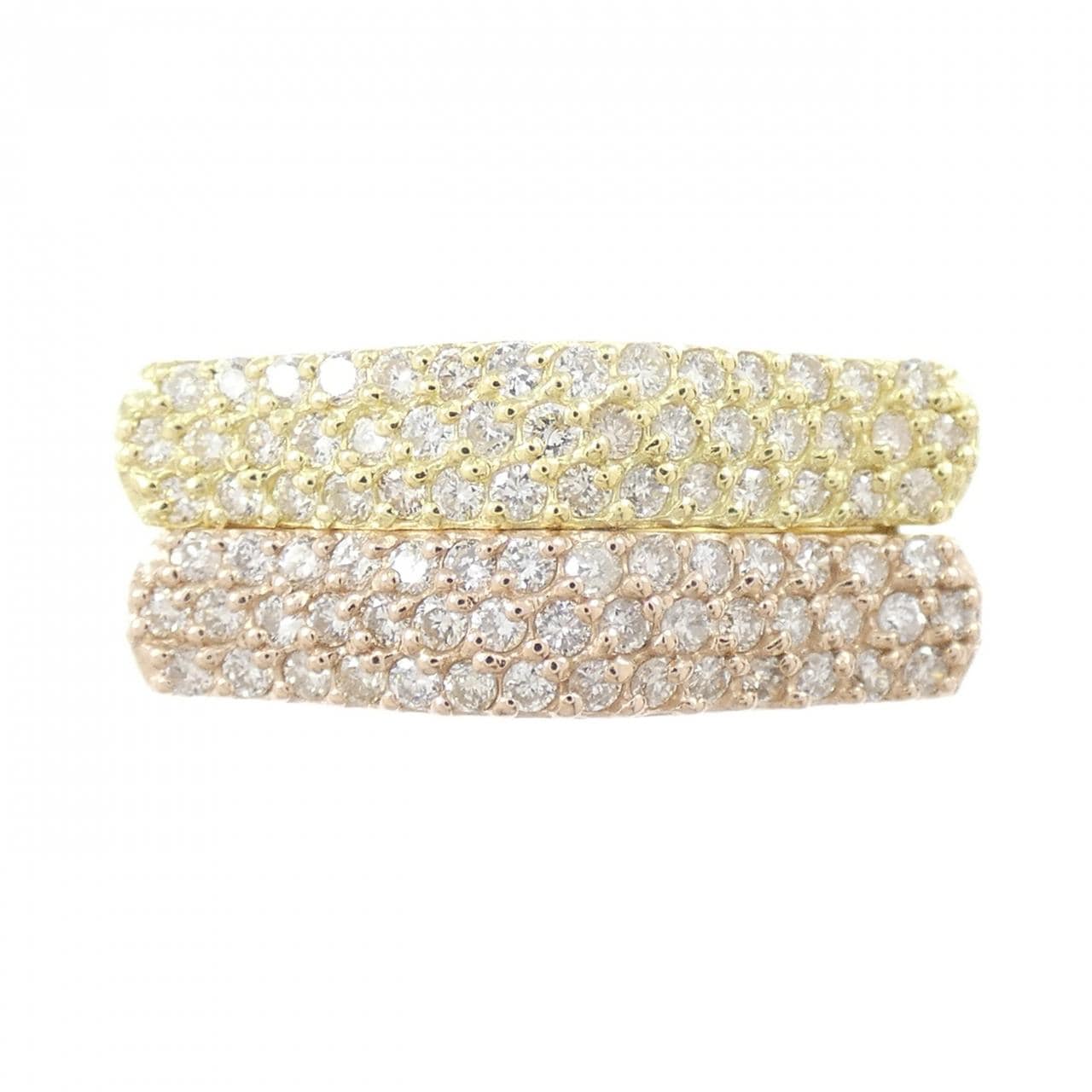 K18YG/K18PG ダイヤモンド リング 0.69CT