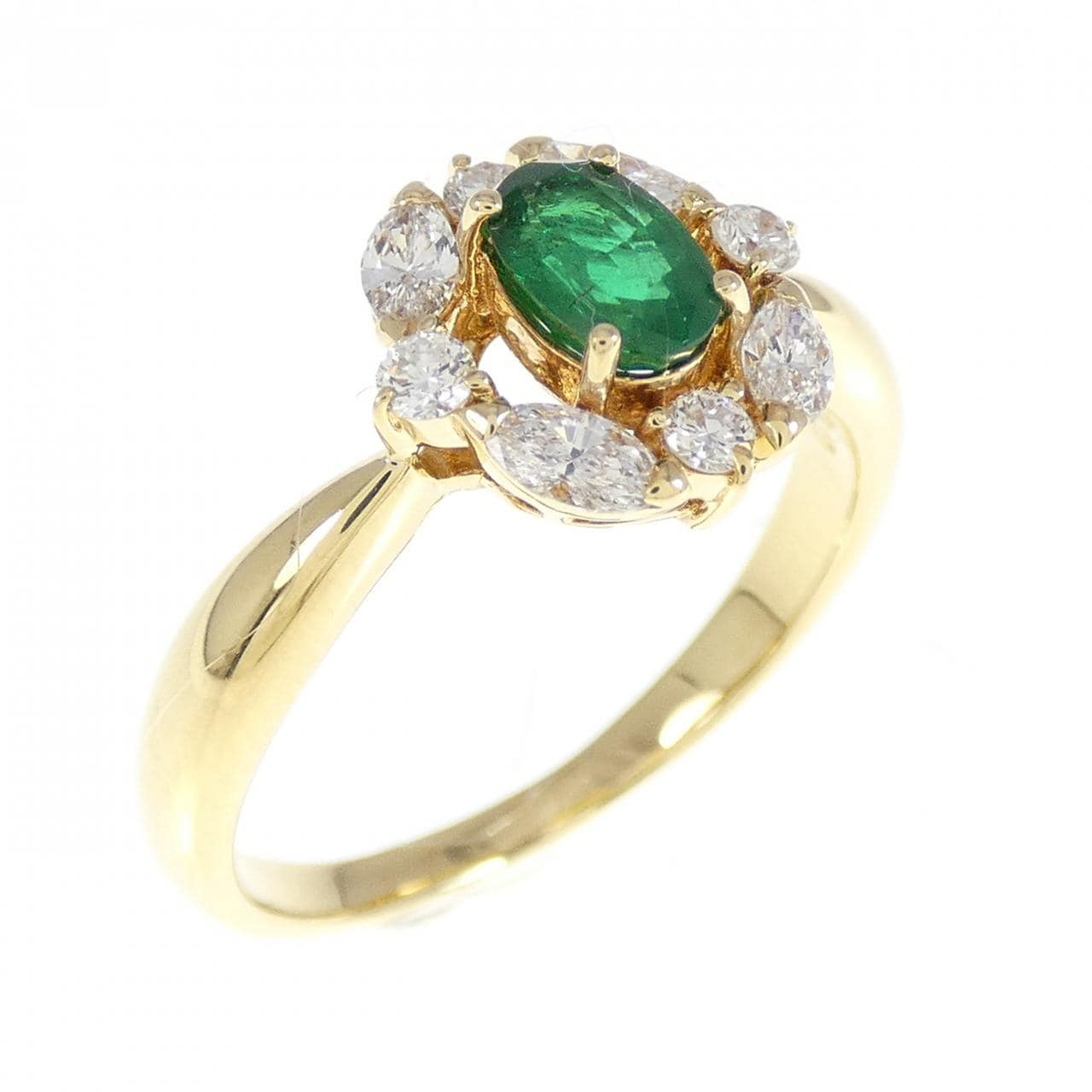 K18YG エメラルド リング 0.41CT