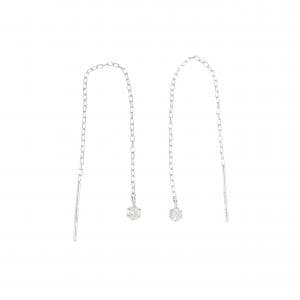 K18WG ダイヤモンド ピアス 0.10CT