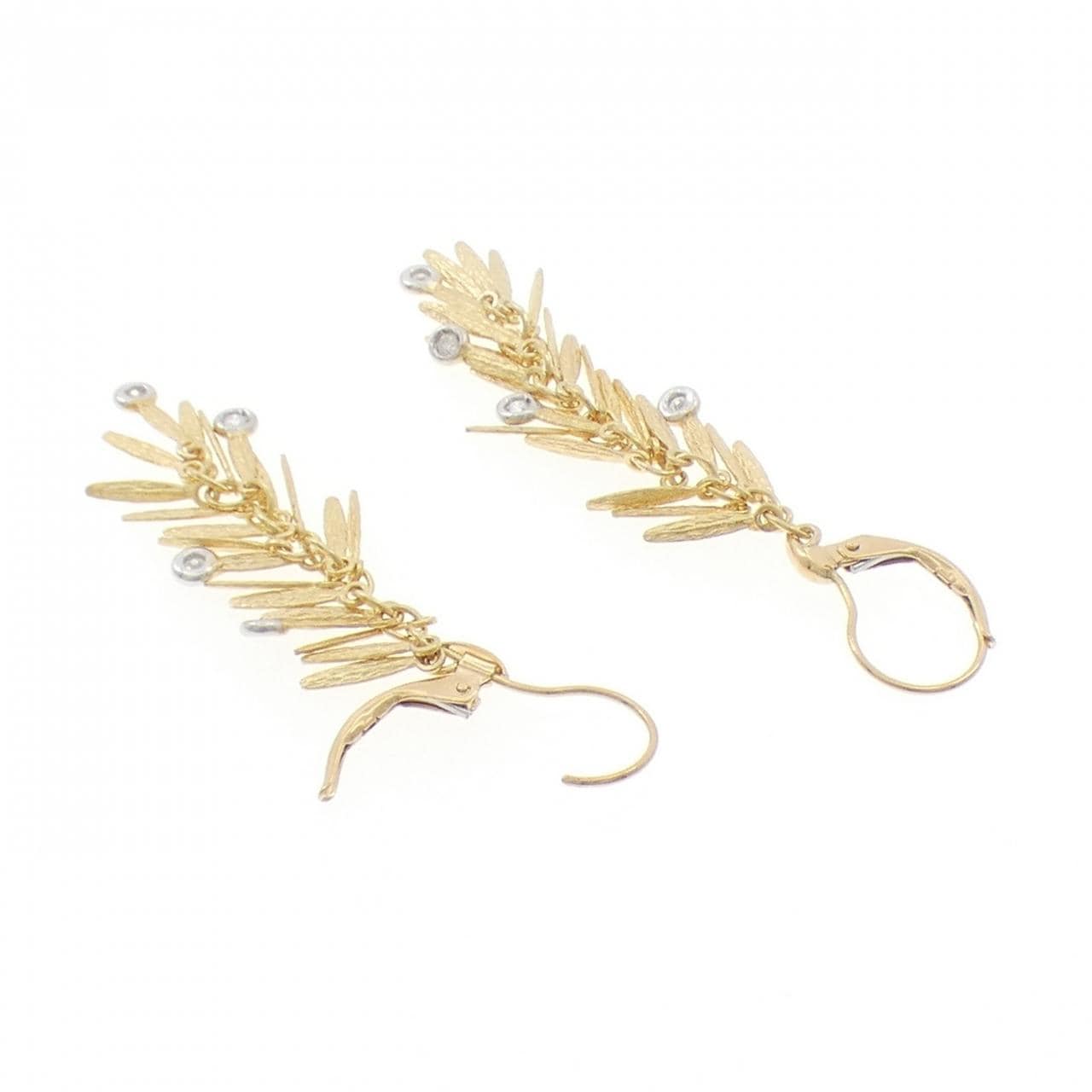 K18YG/K18WG ダイヤモンド ピアス