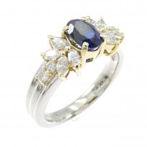 PT900/K18YG サファイヤ リング 0.82CT