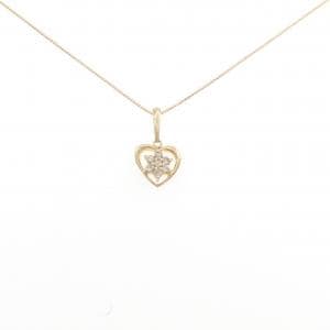 K18YG ハート ダイヤモンド ネックレス