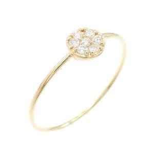 【リメイク】K18YG ダイヤモンド リング 0.10CT