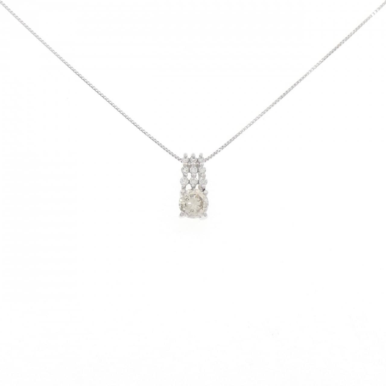 K18WG ダイヤモンド ネックレス 0.55CT