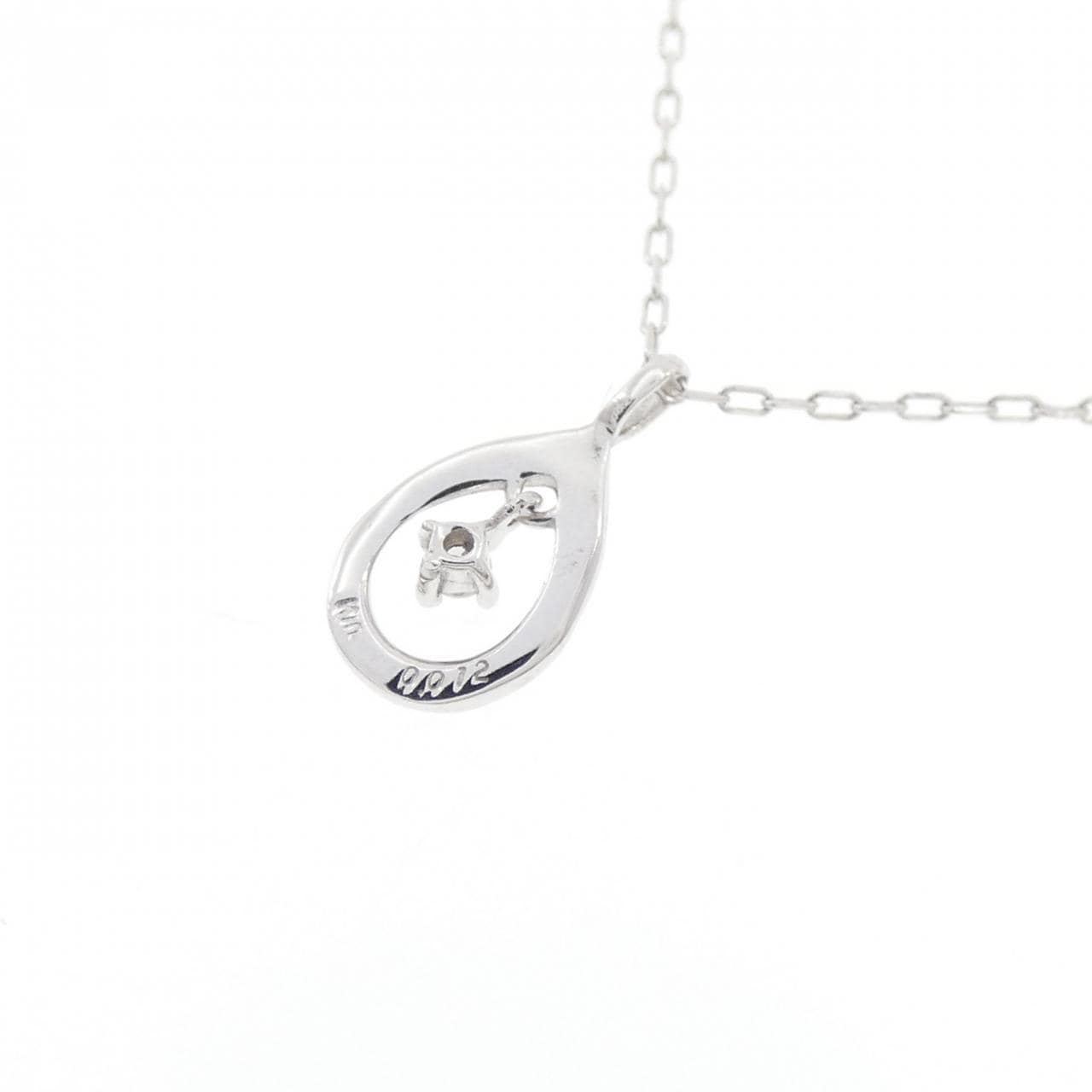 K10WG ダイヤモンド ネックレス 0.012CT