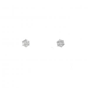 PT900 ソリティア ダイヤモンド ピアス 0.2CT