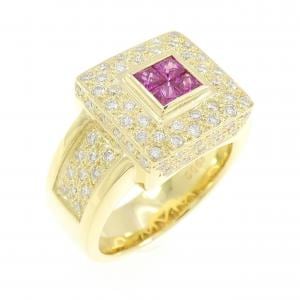 K18YG ルビー リング 0.31CT