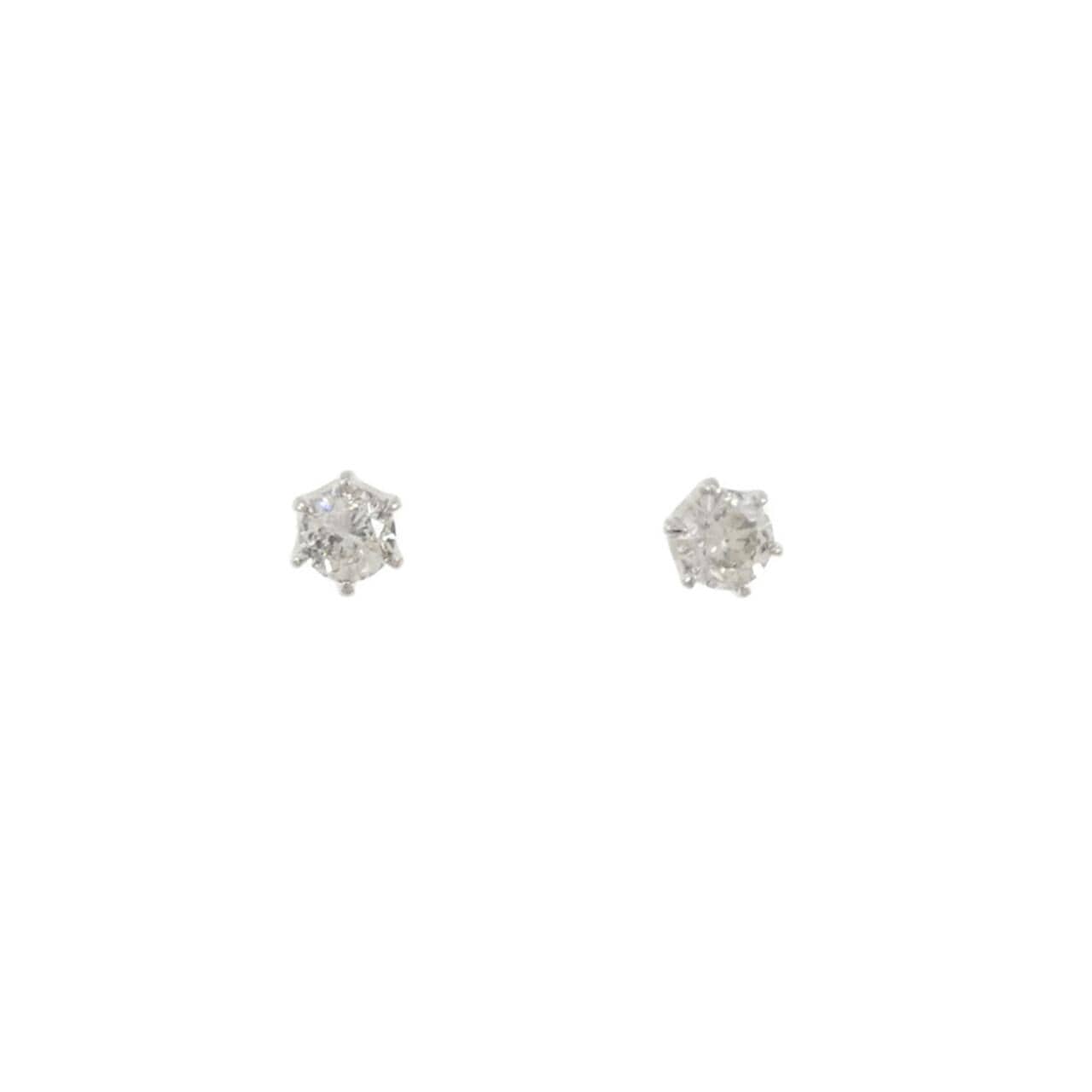 PT900 ソリティア ダイヤモンド ピアス 0.50CT