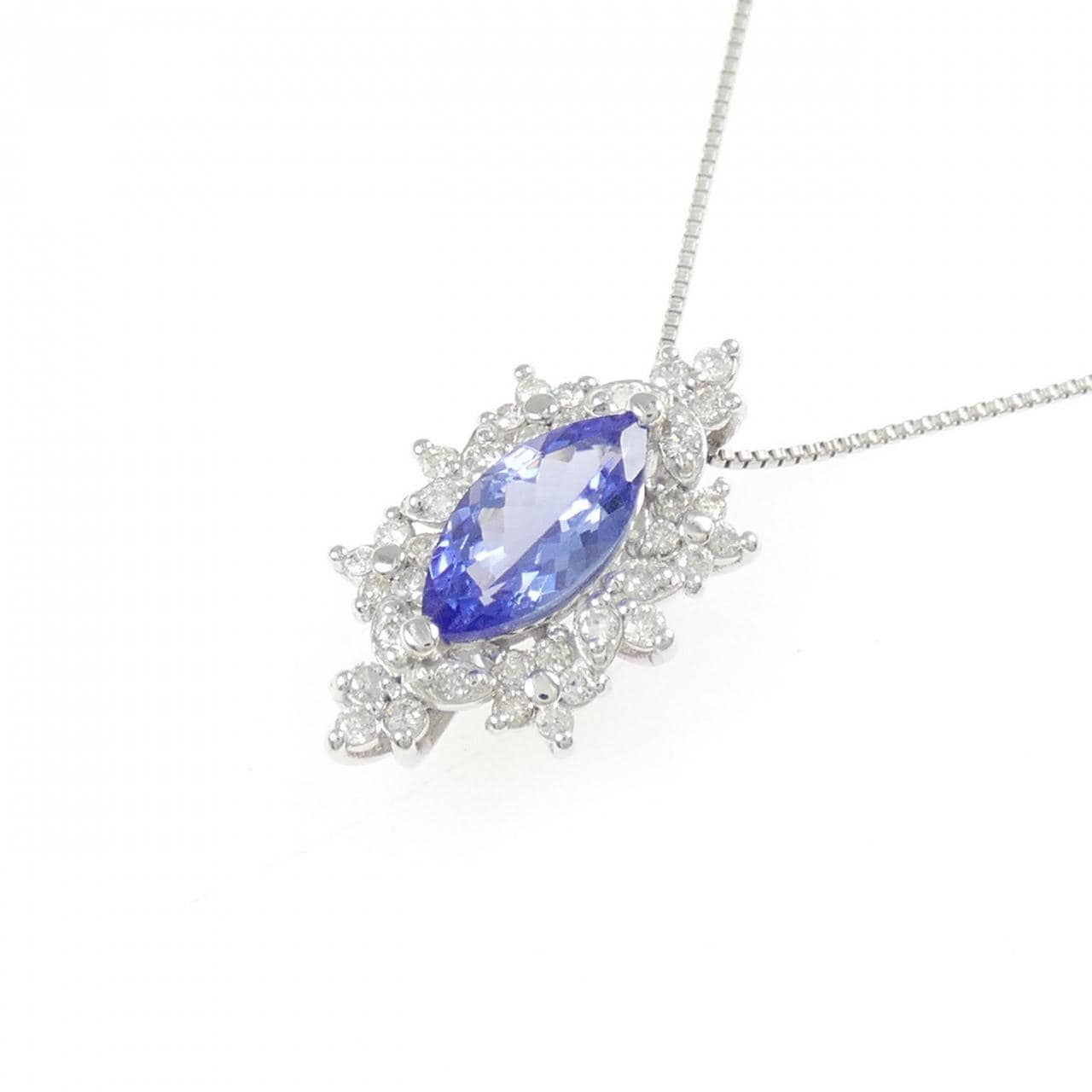 K18WG タンザナイト ネックレス 0.75CT