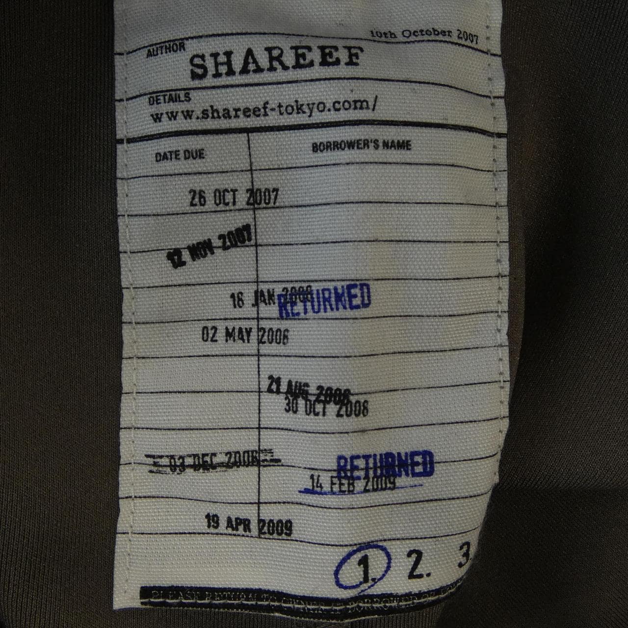 シャリーフ SHAREEF スウェット