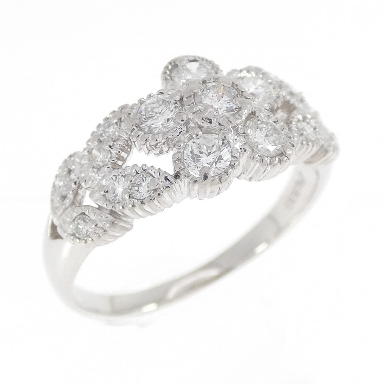 PT900 フラワー ダイヤモンド リング 0.51CT