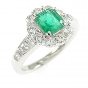 PT900 エメラルド リング 0.65CT