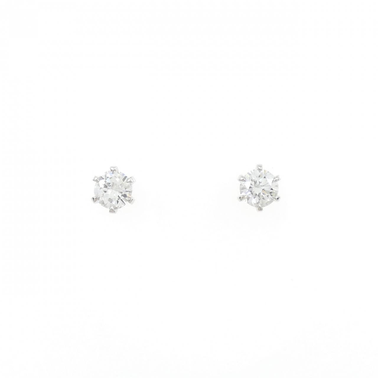 【リメイク】PT900/ST ダイヤモンド ピアス 0.244CT 0.259CT F-G VS2 VG-Good