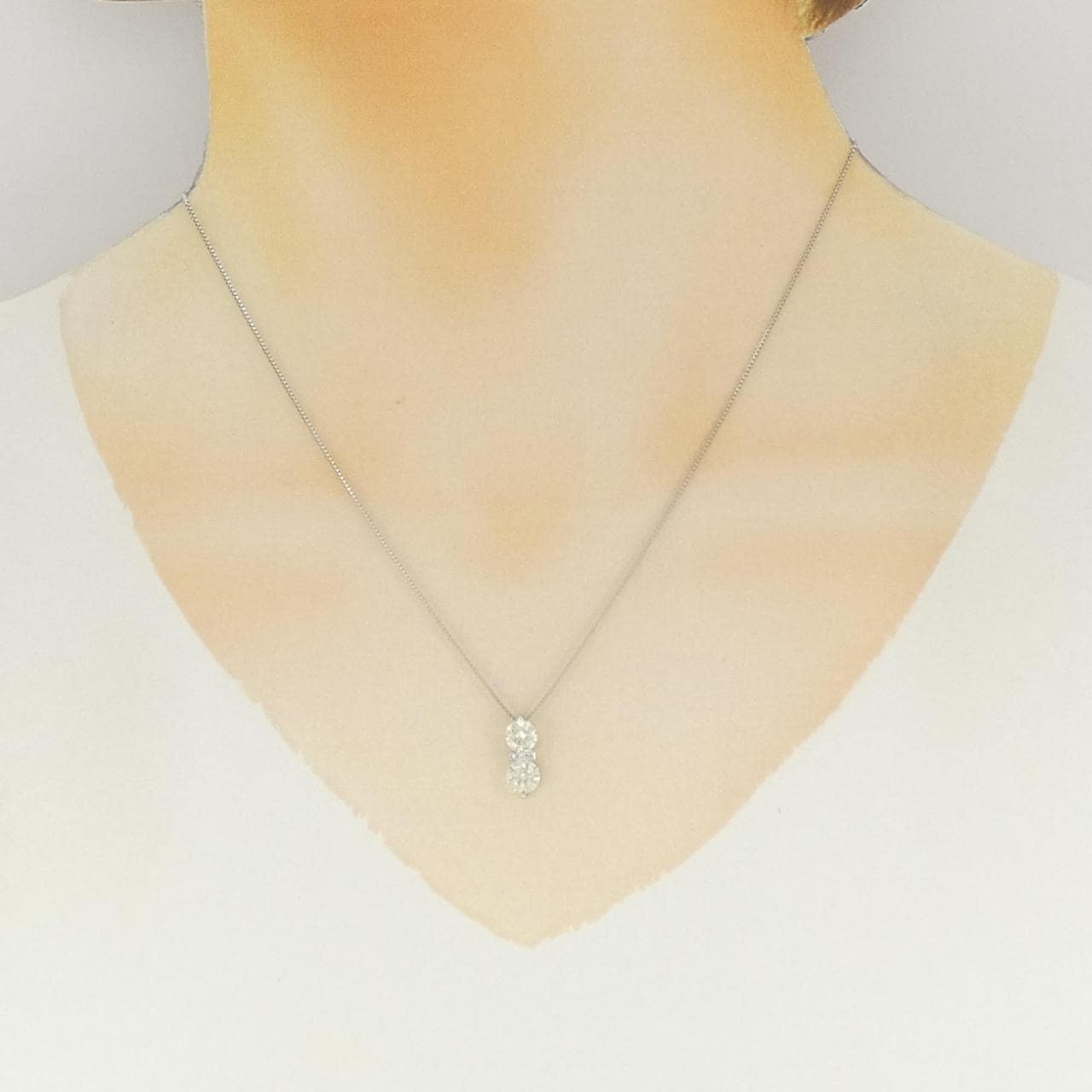 PT900/PT850 ダイヤモンド ネックレス 1.03CT