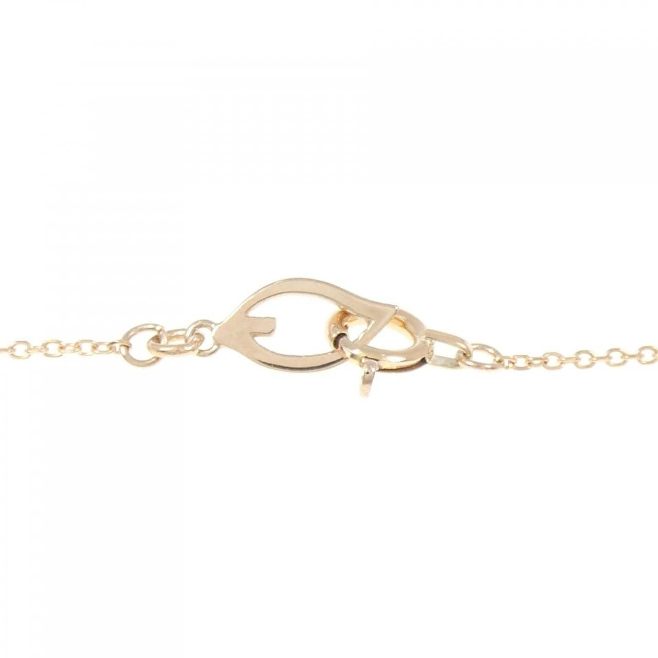 K18PG ローズ ダイヤモンド ネックレス 0.03CT