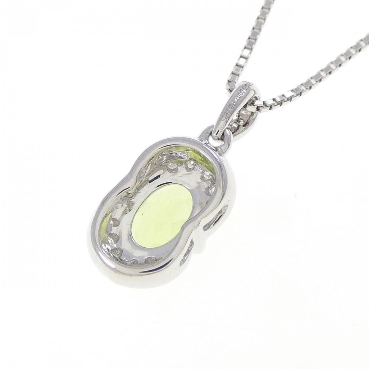 K18WG ペリドット ネックレス 0.85CT