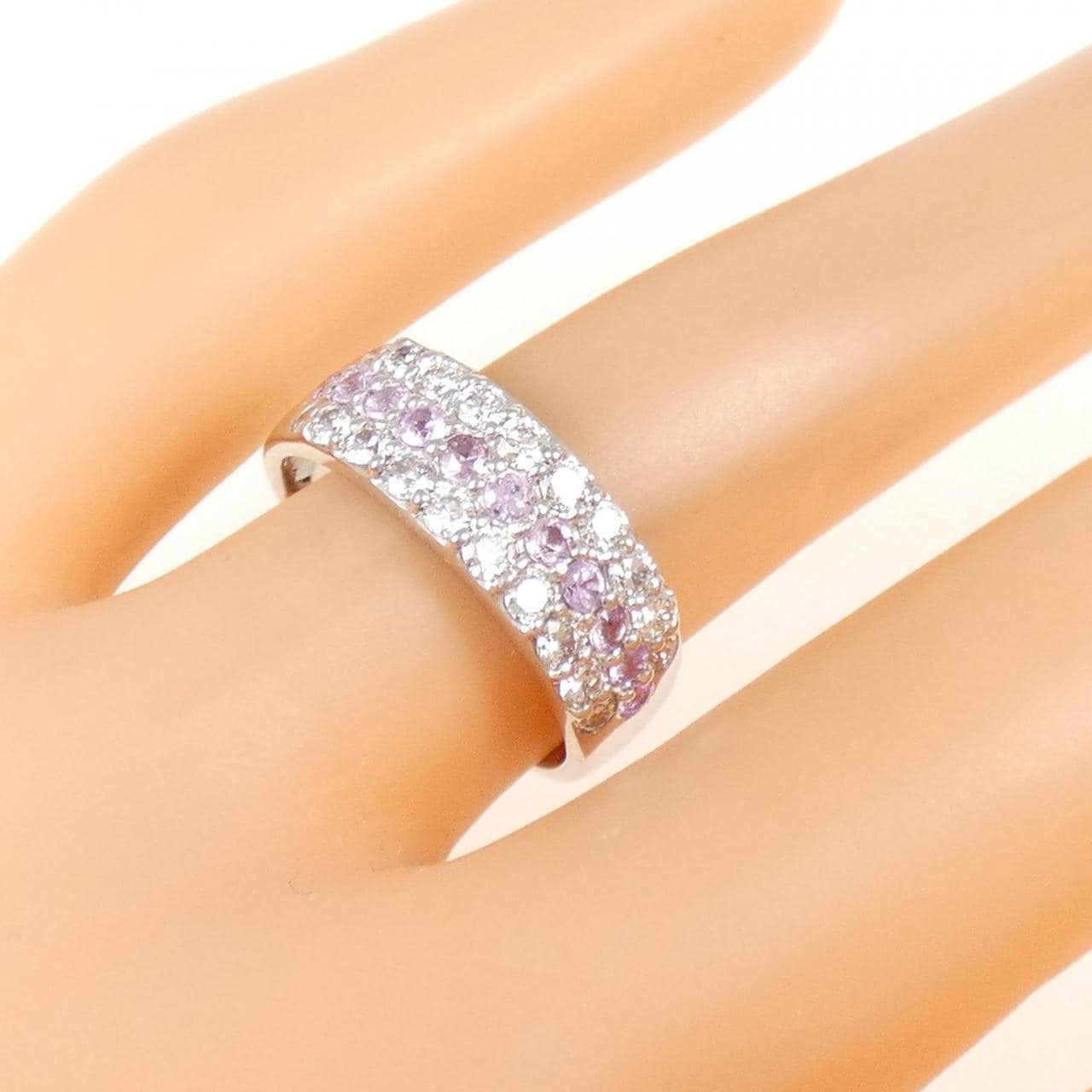K18WG Sapphire Ring 0.44CT