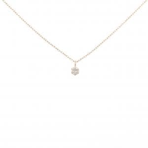 K18PG ソリティア ダイヤモンド ネックレス 0.1CT